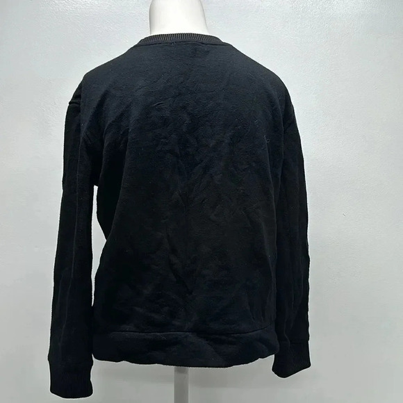 Maje Sweatshirt Crewneck Long Sleeve Turquoise Phoenix Tonnerre Black Size Small - Picture 5 of 8